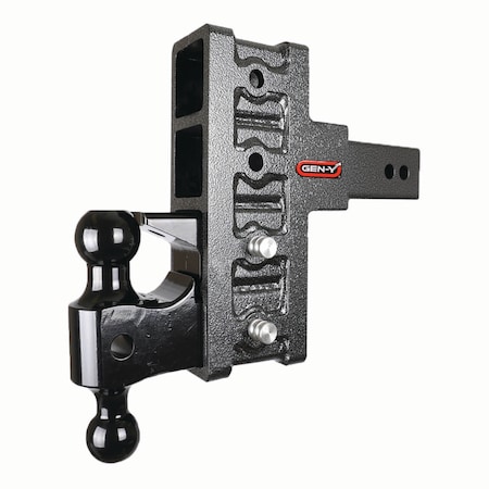 Gen-Y Hitch MEGA-DUTY 2.5 Shank 6 Offset Drop 3.5K TW 32K Hitch & GH-0161 Dual-Ball & GH-0162 Pintle Lock GH-1924